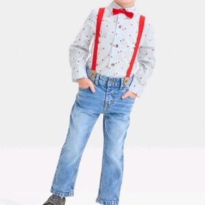 Cat And Jack 2pc Set Red Heart Size 12m